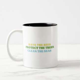 rett der Bienenposter, die die Bienenposter gerett Zweifarbige Tasse