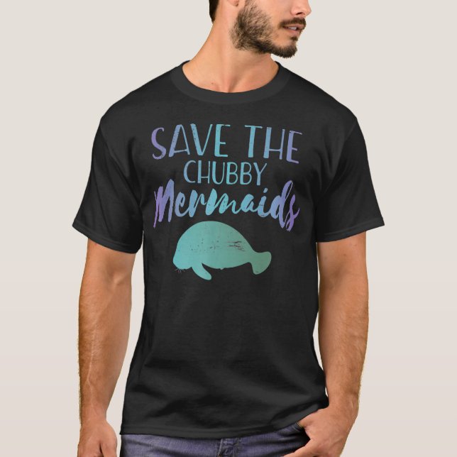 Rett der Chubby Mermaid Niedlich Manatee Premium  T-Shirt (Vorderseite)