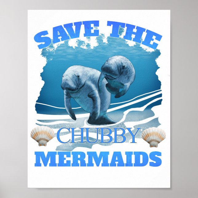 Rett der Chubby Mermaids Manatees Poster (Vorne)