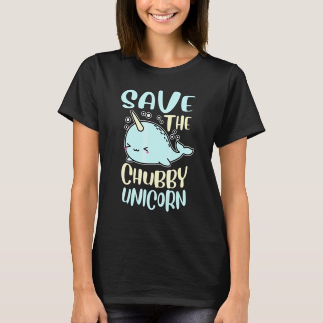 Rett der Chubby Unicorn Narwhal T-Shirt (Vorderseite)