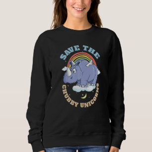 Rett der Chubby Unicorns Niedlich Rhinoceros 3 Sweatshirt