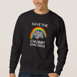 Rett der Chubby Unicorns Retro Rhino Animal Pet Rh Sweatshirt