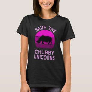 Rett der Chubby Unicorns Retro Style Rhino 2 T-Shirt
