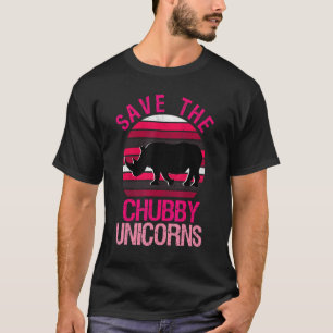 Rett der Chubby Unicorns Retro Style Rhino 3 T-Shirt