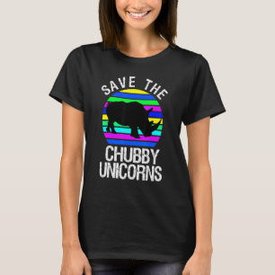 Rett der Chubby Unicorns Retro Style Rhino 5 T-Shirt