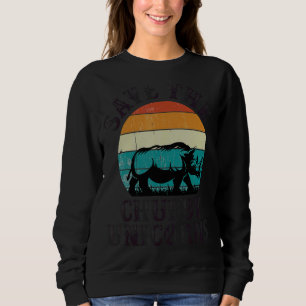 Rett der Chubby Unicorns Retro Vintag Rhino Unic Sweatshirt