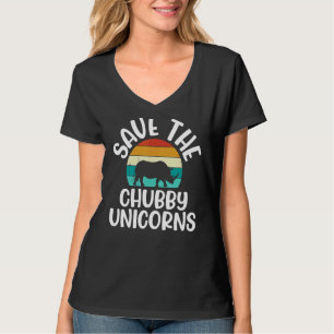 Rett der Chubby Unicorns Retro Vintag Rhino Unic T-Shirt