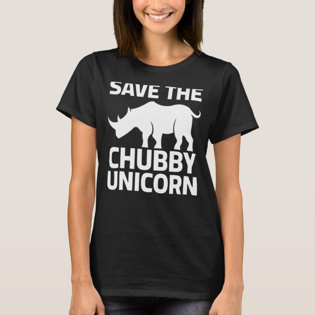 Rett der Chubby Unicorns Rhino T-Shirt (Vorderseite)