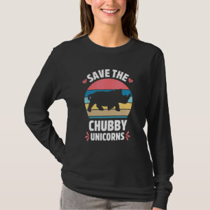 Rett der Chubby Unicorns Vintag Rhino Animal Rig T-Shirt