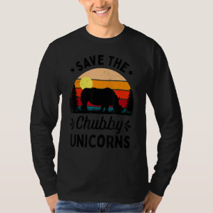 Rett der Chubby Unicorns Vintag Rhino Animal Rig T-Shirt