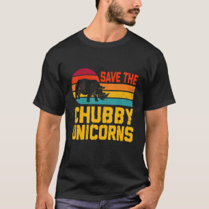 Rett der Chubby Unicorns Vintag Rhino Animal Rig T-Shirt