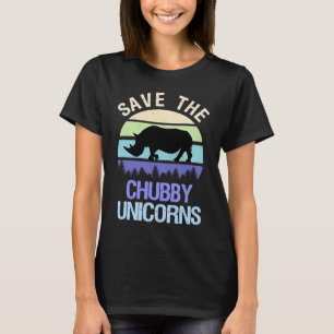 Rett der Chubby Unicorns Vintage Farben gestört T-Shirt