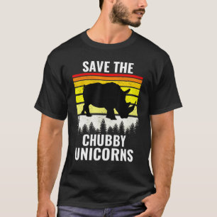 Rett der Chubby Unicorns Vintage Farben gestört T-Shirt