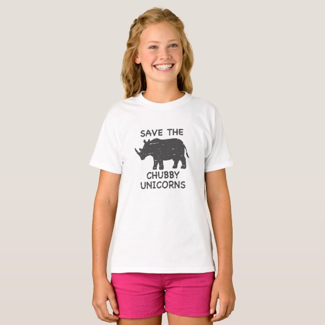 Rett der Chubby-Unikorne - Farbe wählen T-Shirt (Vorne ganz)