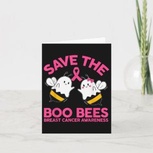 Rett der Ees Boo Bees Breast Cancer Halloween Wome Karte
