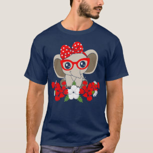 Rett der Elefanten Mama Red Bow World Elephant Day T-Shirt