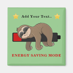 Rett der Energie   Funny Sloth Personalisiert Magnet