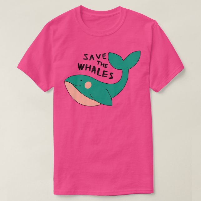 Rett der Erhaltung der Wale T-Shirt (Design vorne)