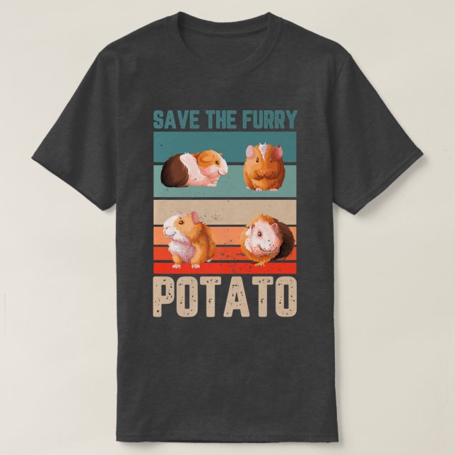 Rett der Furry Potato Geschenke für eine Guinea Sc T-Shirt (Design vorne)