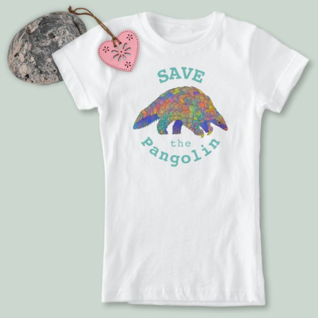 Rett der gefährdeten Tierart Pangolin T-Shirt (Von Creator hochgeladen)