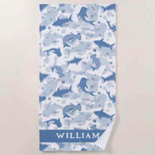 Rett der Hammerhead Whale White Shark Bubbles Strandtuch