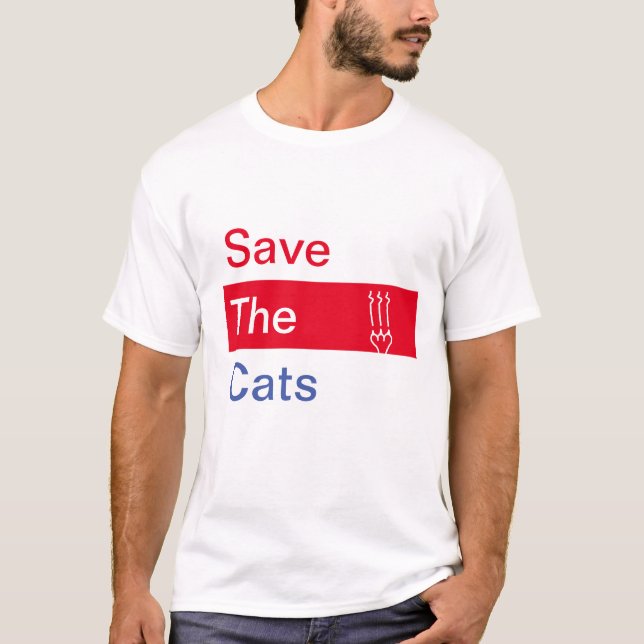 Rett der Katzen T-Shirt (Vorderseite)