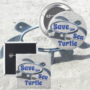 Rett der Meeresschildkröte Rette den Sea Earth Day Button