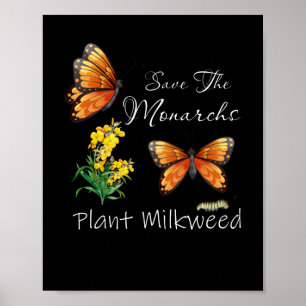 Rett der Monarchen-Pflanze ein wenig Milkweed Butt Poster
