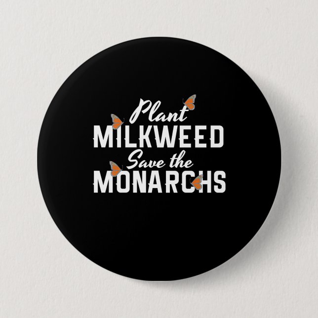 Rett der Monarchen-Schmetterling Button (Vorderseite)
