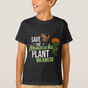 Rett der Monarchschmetterling-Milkweed T-Shirt
