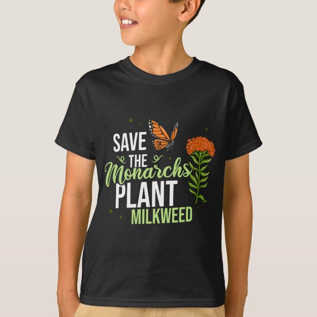 Rett der Monarchschmetterling-Milkweed T-Shirt (Vorderseite)