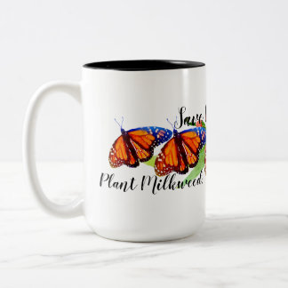 Rett der Monarchschmetterlinge Zweifarbige Tasse