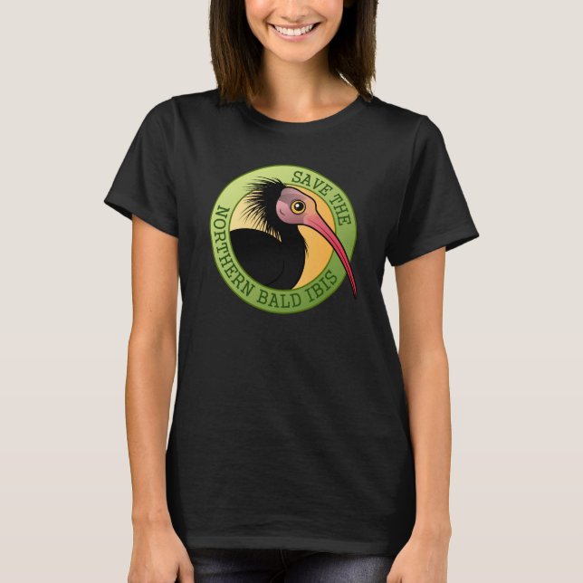 Rett der Nord-Bald-Ibis T-Shirt (Vorderseite)