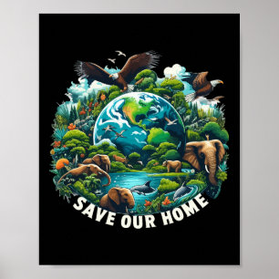 Rett Der Ozean Rette unsere Zuhause Earth Day Natu Poster