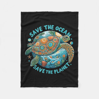 Rett der Ozeane Rettung der Niedlichen Meeresschil Fleecedecke