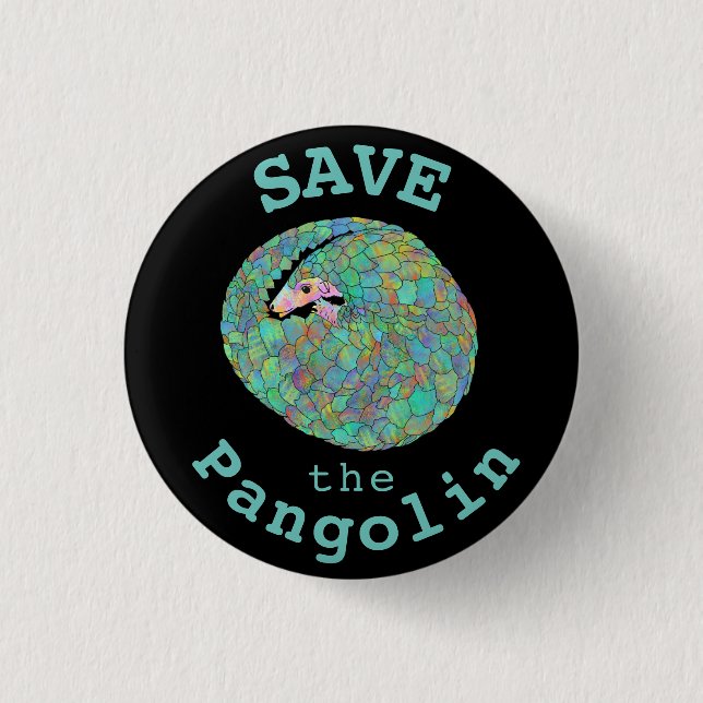 Rett der Pangolin Button (Vorderseite)