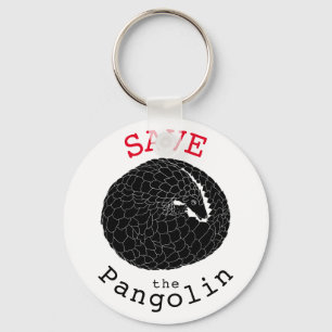 Rett der Pangolin-gefährdeten Tierart Monochrome A Schlüsselanhänger