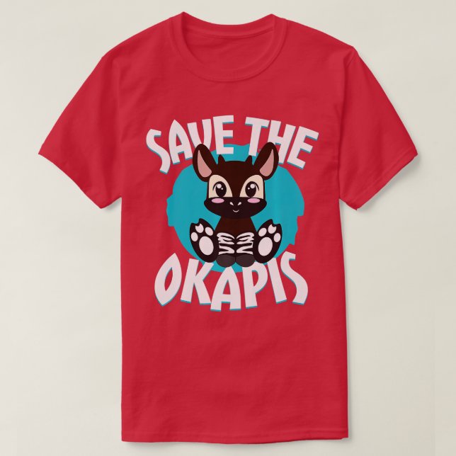 Rett der Prämie für gefährdete Tiere auf Okapis Ok T-Shirt (Design vorne)