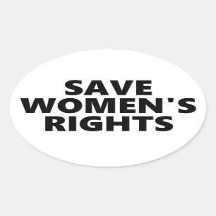 Rett der Rechte der Frau Ovaler Aufkleber