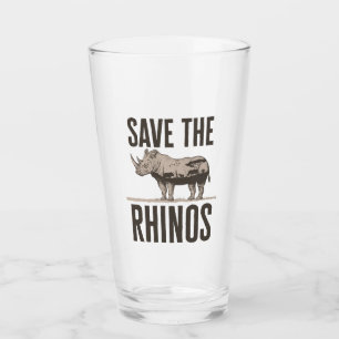 Rett der Rhinos-Rhino-Tierschutzorganisation Glas