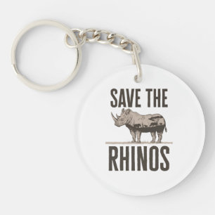 Rett der Rhinos-Rhino-Tierschutzorganisation Schlüsselanhänger