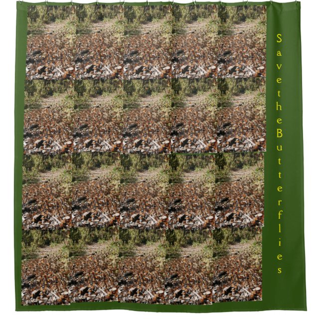 Rett der Schmetterlingsdusche Duschvorhang (Vorderseite)