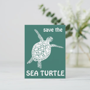 Rett der Turtle Tortoise Klimawandel Postkarte