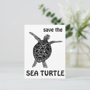 Rett der Turtle Tortoise Klimawandel Postkarte