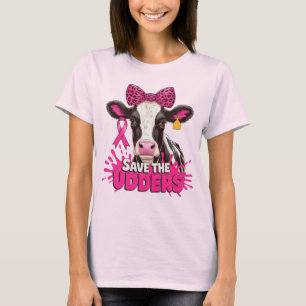 Rett der Udders - Funny Breast Cancer Cow T-Shirt