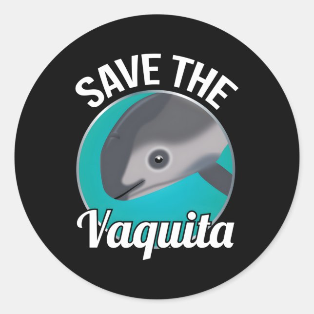 Rett der Vaquita Selten Porpoise Cochito Runder Aufkleber (Vorderseite)