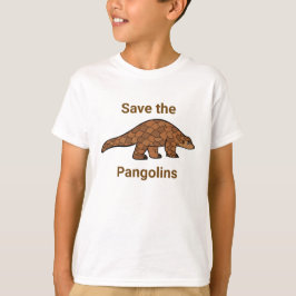 Rett der vom Pangolin bedrohten Arten Jungs T-Shirt