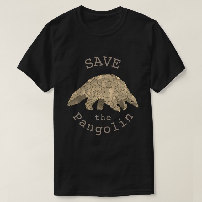 Rett der vom Pangolin bedrohten Tierart Art T-Shirt (Design vorne)