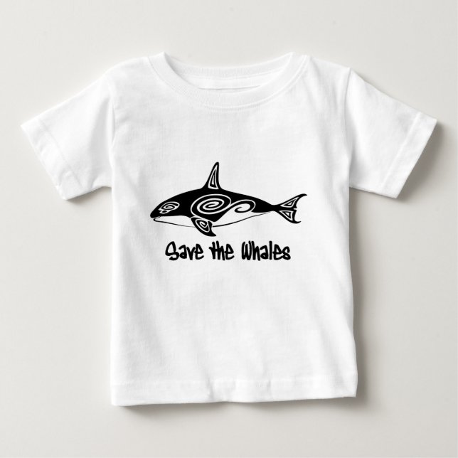 Rett der Wale Baby T-shirt (Vorderseite)