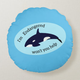 Rett der Wale Rundes Kissen